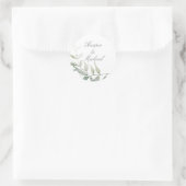 Grüne Blatthochzeit Runder Aufkleber (Tasche)