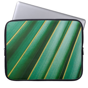 Grüne Blattstruktur Pflanze Streifen Laptopschutzhülle