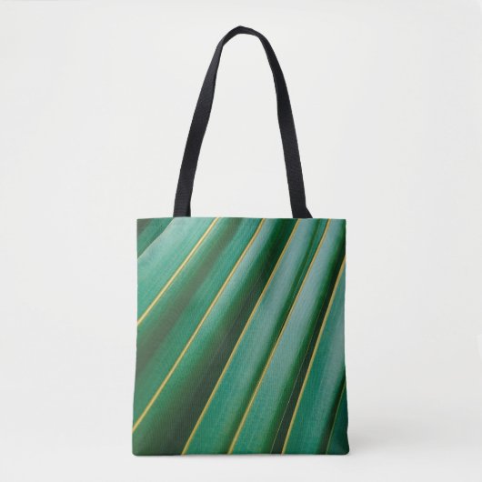Grüne Blattstruktur Pflanze Streifen Tasche (Vorderseite)