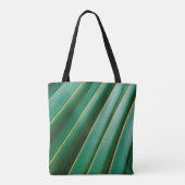 Grüne Blattstruktur Pflanze Streifen Tasche (Rückseite)