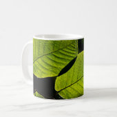 Grüne Blattviertel Kaffeetasse (Vorderseite Links)