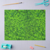 Grüne Blattwolken mit Wassertropfen Seidenpapier (Basteln)
