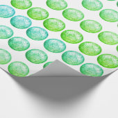 Grüne blaue Bälle zum Weißbuch Geschenkpapier (Ecke)