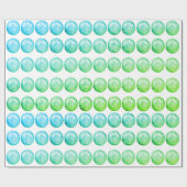 Grüne blaue Bälle zum Weißbuch Geschenkpapier (Flach)