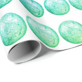 Grüne blaue Bälle zum Weißbuch Geschenkpapier (Rolleneckpunkt)