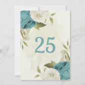 Grüne, blaue Blume Tischnummer (Rückseite)