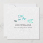 Grüne/blaue Dreamcatcher Baby Dusche Einladung (Rückseite)