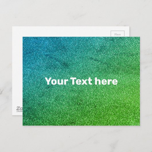 Grüne blaue Farbe Gradient Ombre Textur Textur Postkarte (Vorne/Hinten)