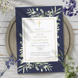 Grüne Blaue Feier zur Beerdigung des Lebens Einladung