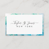 Grüne blaue Grenz-Visitenkarte Visitenkarte (Vorderseite)