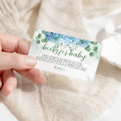 Grüne Blaue Hydrangea Bücher für Babydusche Begleitkarte