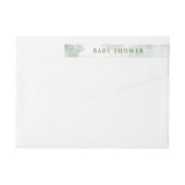 Grüne blaue Hydrangea Die Junge Baby-Dusche (Rückseite)