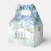 Grüne blaue Hydrangea Die Junge Baby-Dusche Geschenkschachtel (Vorderseite)