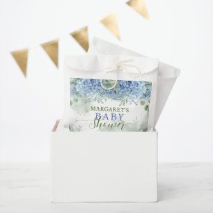 Grüne blaue Hydrangea Die Junge Baby-Dusche Geschenktütchen