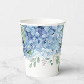 Grüne blaue Hydrangea Die Junge Baby-Dusche Pappbecher (Rückseite)