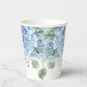 Grüne blaue Hydrangea Die Junge Baby-Dusche Pappbecher (Rechts)