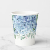 Grüne blaue Hydrangea Die Junge Baby-Dusche Pappbecher (Vorderseite)