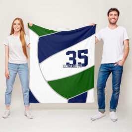 Grüne blaue Mannschaftsfarben im Volleyballzimmerd Fleecedecke