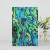 Grüne blaue pauschale Muschel Briefpapier (Stehend Vorderseite)