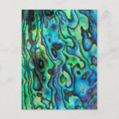 Grüne blaue pauschale Muschel Postkarte (Vorderseite)