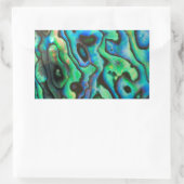 Grüne blaue pauschale Muschel Rechteckiger Aufkleber (Tasche)