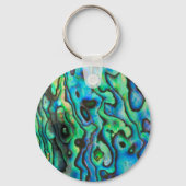 Grüne blaue pauschale Muschel Schlüsselanhänger (Vorderseite)
