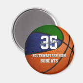 Grüne blaue Sportmannschaften Farben Geschenke Bas Magnet (Vorderseite/Rückseite)