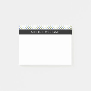 Grüne Blaue Tupfen mit schwarzen Streifen Post-it Klebezettel