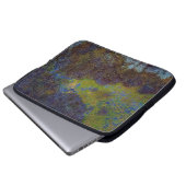 Grüne, blaue und braune Matte Laptopschutzhülle (Vorne Knopf)