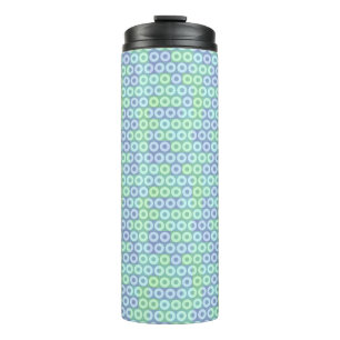 grüne, blaue und violette Kreise Thermosbecher