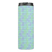 grüne, blaue und violette Kreise Thermosbecher (Rückseite)