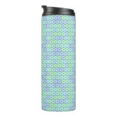 grüne, blaue und violette Kreise Thermosbecher (Nach rechts gedreht)