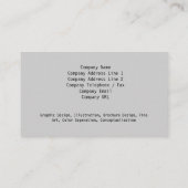 Grüne blaue Visitenkarte für die Farbkachelgitter (Rückseite)