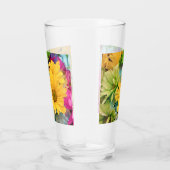 Grüne blaurosa Gelbe Milchäste Glas (Rechts)