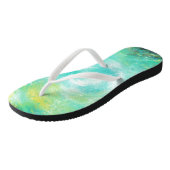 Grüne Blitze Dreifaltigkeitssterne Christliche Got Badesandalen (Schrägansicht)