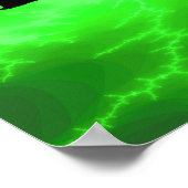 Grüne Blitzposter für Kampfkunst (männlich) Poster (Ecke)