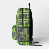 Grüne Blockade Bedruckter Rucksack (Rechts)