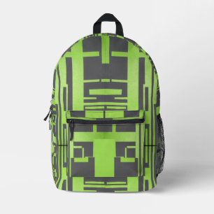 Grüne Blockade Bedruckter Rucksack