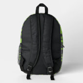 Grüne Blockade Bedruckter Rucksack (Rückseite)