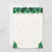 Grüne Blonde Haare Prinzessin Geburtstagspartei Dankeskarte (Rückseite)