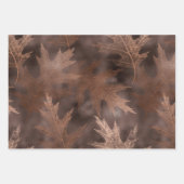 GRÜNE BLUE BROWN FALL AUTUMN BLUE BROWN GESCHENKPAPIER SET (Vorderseite 3)