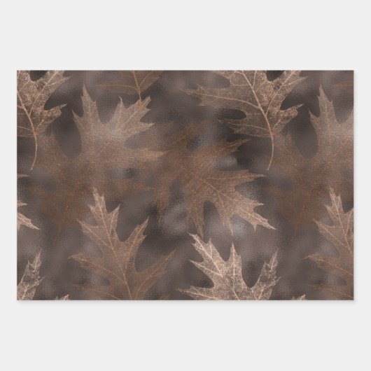 GRÜNE BLUE BROWN FALL AUTUMN BLUE BROWN GESCHENKPAPIER SET (Vorderseite 3)