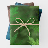 GRÜNE BLUE BROWN FALL AUTUMN BLUE BROWN GESCHENKPAPIER SET (Beispiel)