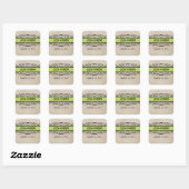 Grüne Blüh Border Wedding Stickers (Blatt)