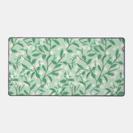 Grüne blühende botanische Ästhetik Schreibtischunterlage