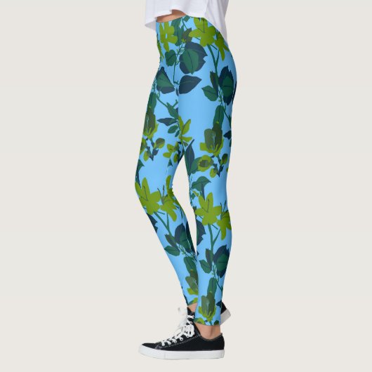 Grüne Blume 1 Leggings (Links)