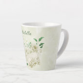 Grüne Blume aus Elfenbein Milchtasse (Rechte Ecke)