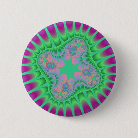 Grüne Blume Button (Vorderseite)