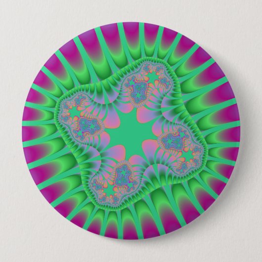 Grüne Blume Button (Vorderseite)