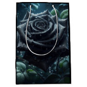 Grüne Blume der Schwarzen Rose Mittlere Geschenktüte (Vorderseite)